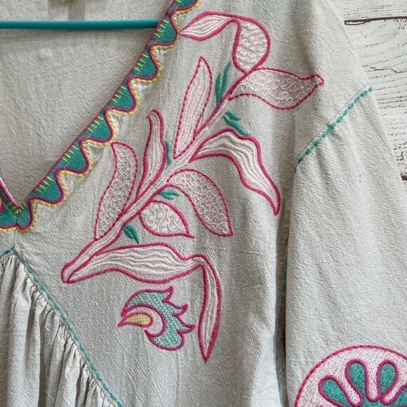 BLUE VELVET DARING HEART BOHO MAXI DRESS - Picture 10 of 12